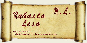 Mahailo Lešo vizit kartica